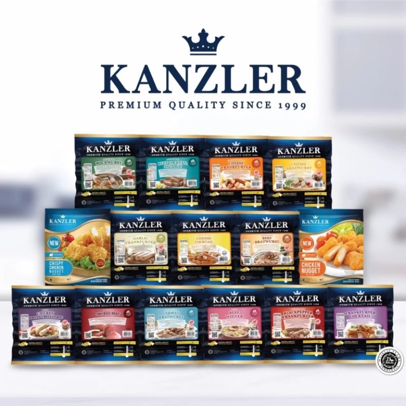 

Sosis Kanzler 360gr / 500gr | All Varian Kanzler Beef Cheese Sausage Crispy Chicken Nugget Bockwurst Wiener Garlic Frankfurt Cocktail Black Pepper Bratwurst Cordon Bleu German 300gr