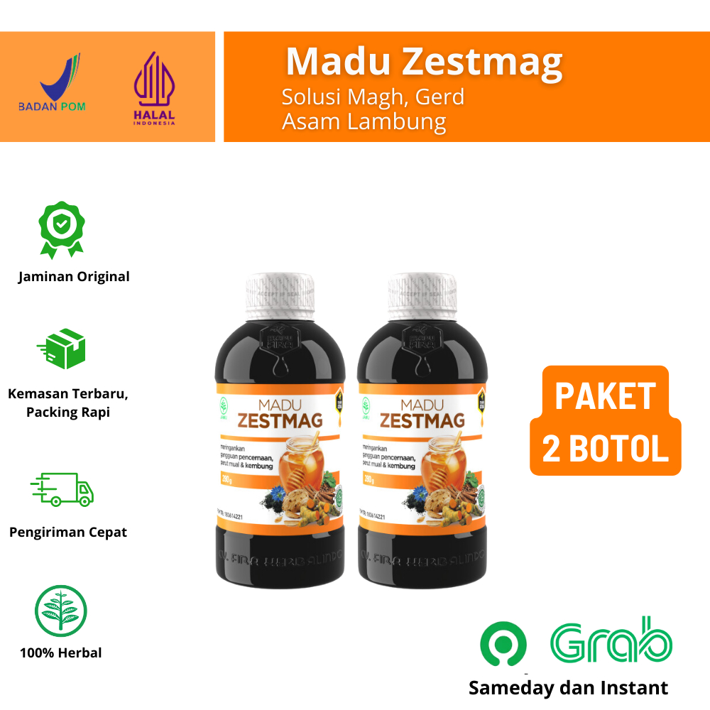 

Zestmag Madu Zestmag Atasi Asam Lambung Maag Kronis Asli 100% Original - 2Botol