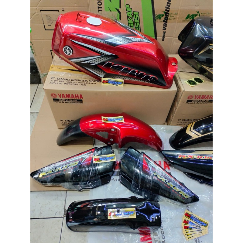 Paket komplit tangki RX KING RX King paket bodi fullset tangki rx king tahun 2008 Merah maroon hitam