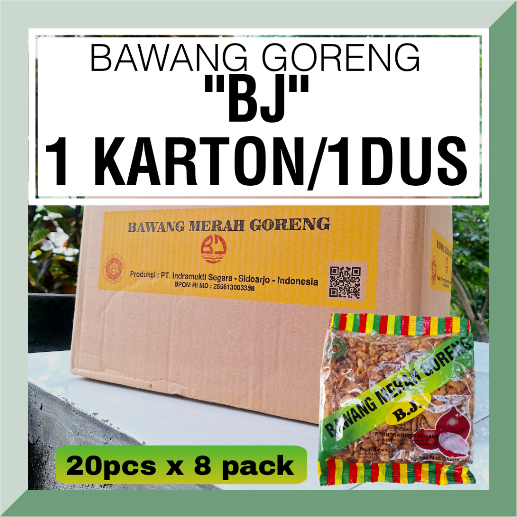 

Bawang Goreng BJ 1 Dus Karton 50gr Brambang Goreng