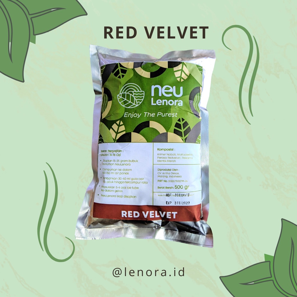 

Bubuk minuman Red velvet premium plain 500gram