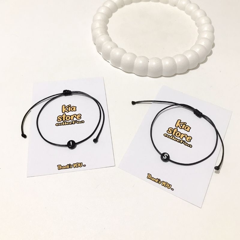 GELANG TALI INISIAL MODEL SERUT/GELANG INISIAL NAMA