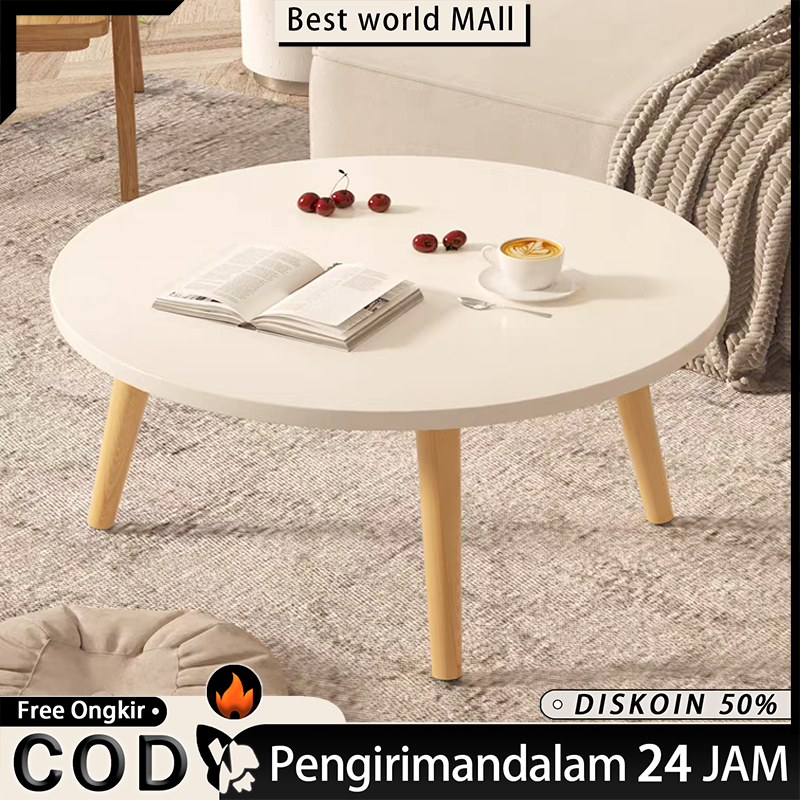 BEST Meja Kecil Minimalis Meja Kopi Jepang Lantai Duduk Bentuk Kecil Rendah Kaki Kayu Solid Dapat Me