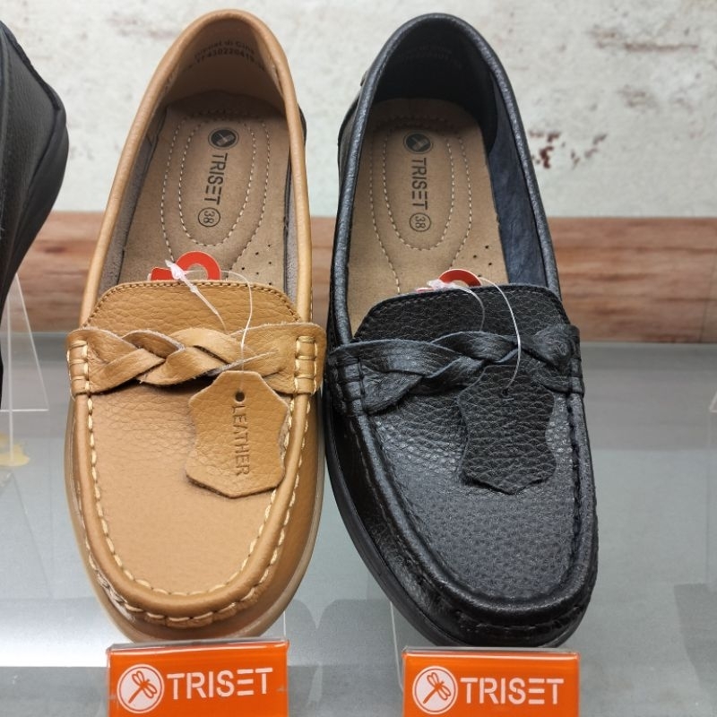 triset sepatu wanita bahan kulit