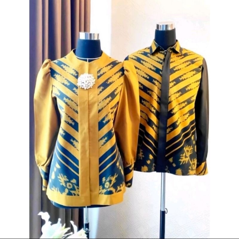 blouse baju atasan pria wanita formal modern jumbo baju tenun etnik blanket