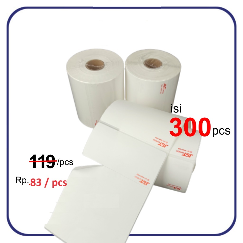 

Label Thermal J&T EXPRESS ukuran 100 x 150 isi 300lembar