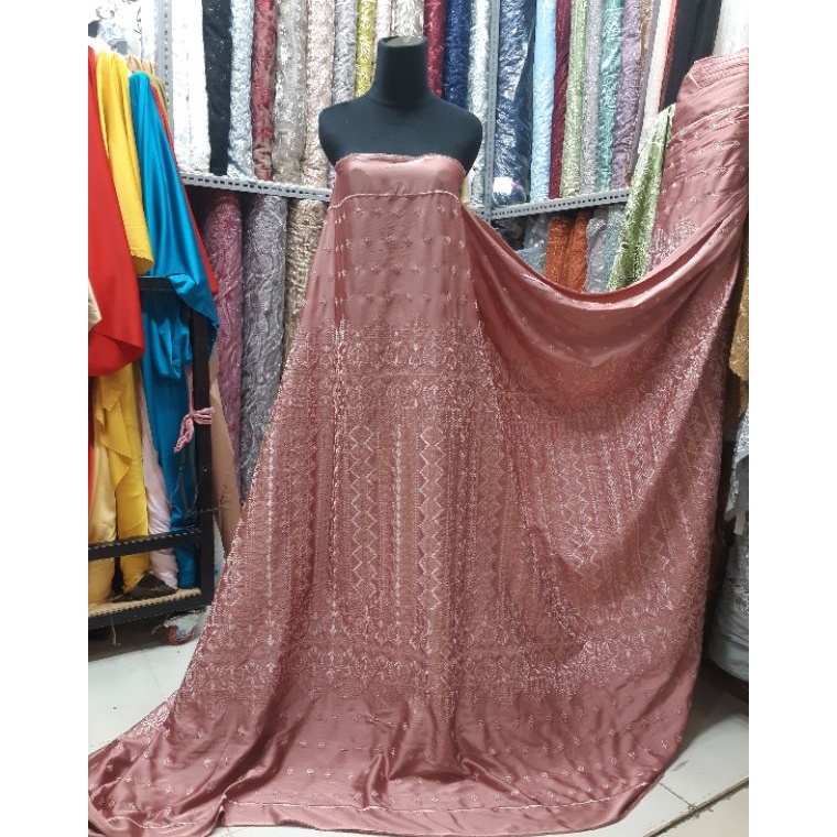 YBT845 99 BRANDS FESTIVAL KAIN ARMANI SILK BORDIR PREMIUM  KAIN ARMANI BORDIR  BAHAN ARMANI MOTIF BO