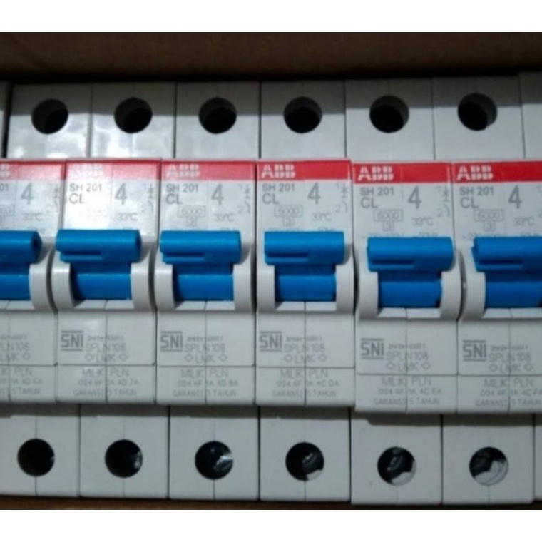 LARIS MANIS MCB ABB 2A 4A 6A 1A 16A 2A 25A 35A 1 ORI ASLI PLN