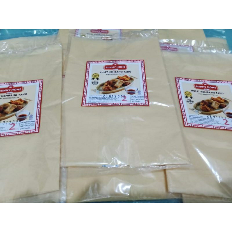 

Kulit tahu Tawar RAPIH HALAL untuk dimsum gohyong ngohiong (30x45 cm) isi 5 dan 2 lembar