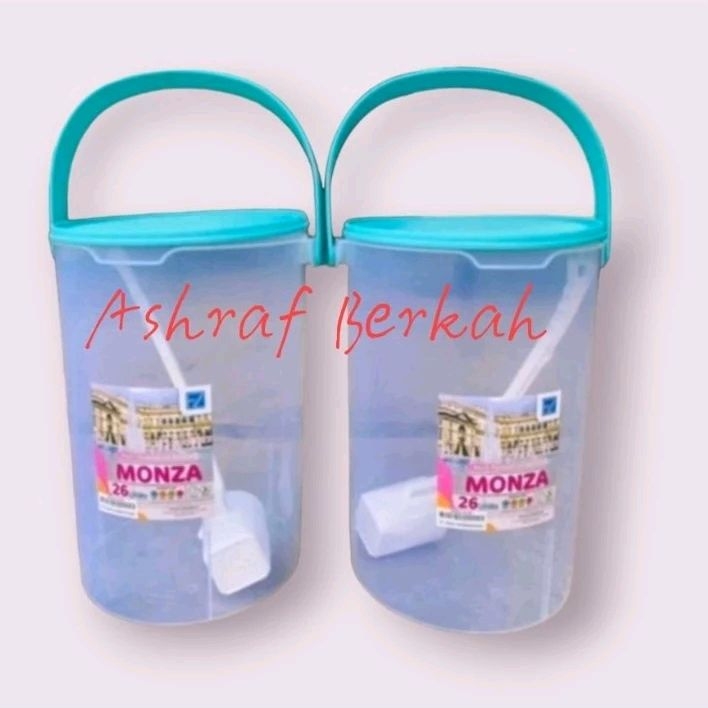 Ice bucket 26 liter Monza + gayung putih / Aquarium Es Kelapa / Toples es + Gayung 26 liter.