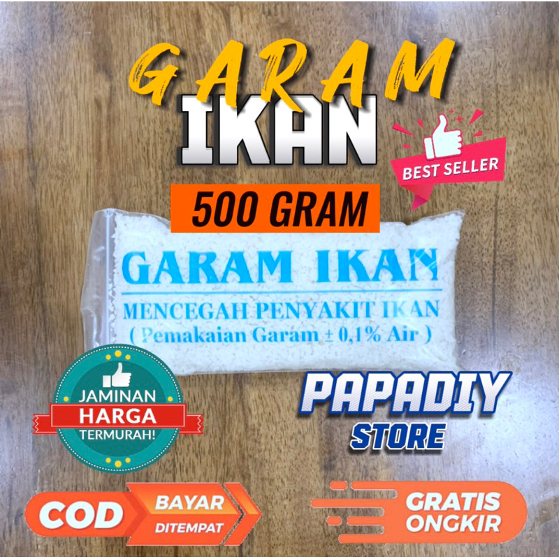 

Garam Ikan 500 Gram - Mencegah Penyakit dan Stress ikan - Menjaga PH Air