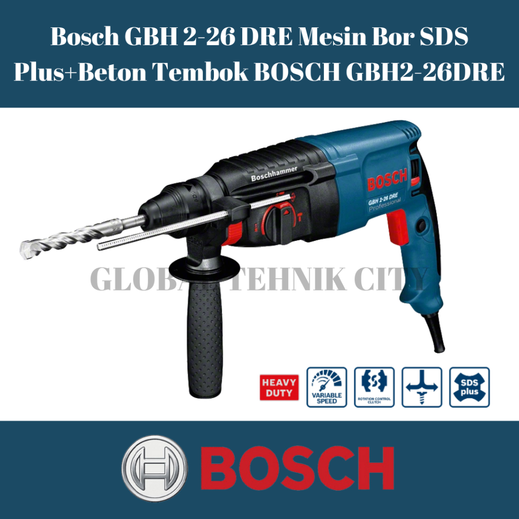 Bosch GBH 2-26 DRE Mesin Bor SDS Plus+Beton Tembok BOSCH GBH2-26DRE