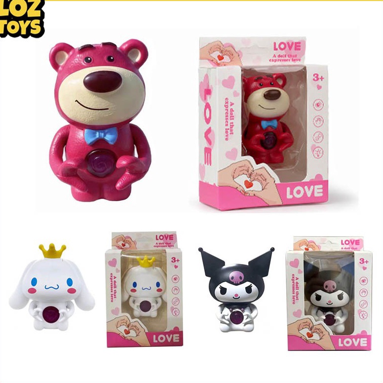 BEST SELLER Versi audio I love you Figure Kartun Lotso Sanrio Night Light Kawaii 3D LED Cinnamoroll 