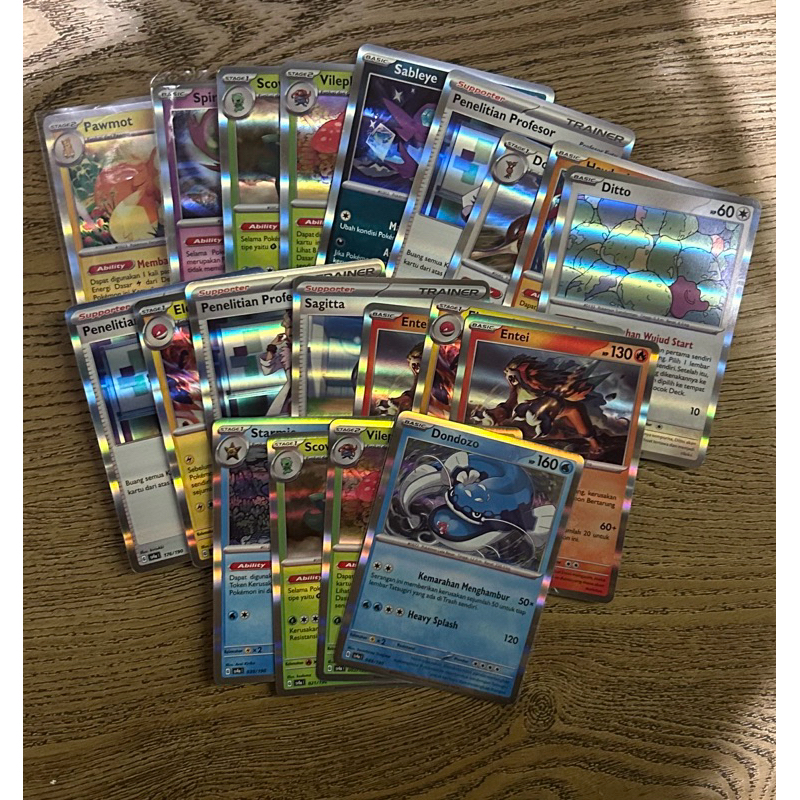 kartu pokemon original hologram foil tcg asli random