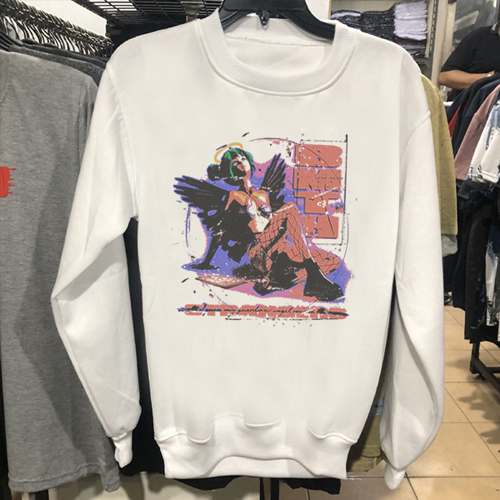 Crewneck BMTH Sweater White Bahan Cotton Fleece