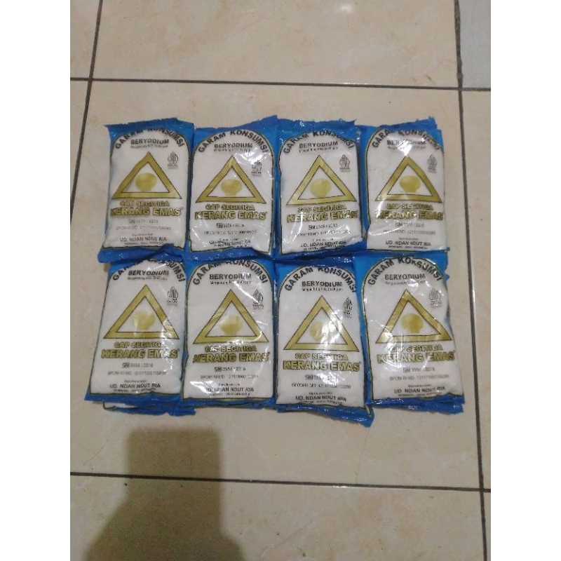 

garam beryodium cap segitiga kerang emas