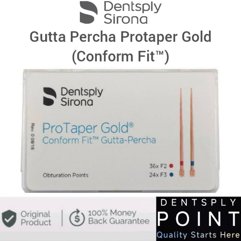 ORIGINAL Dentsply Gutta Percha Protaper Gold F1 F2 F3 F4 F5 gutap guta perca
