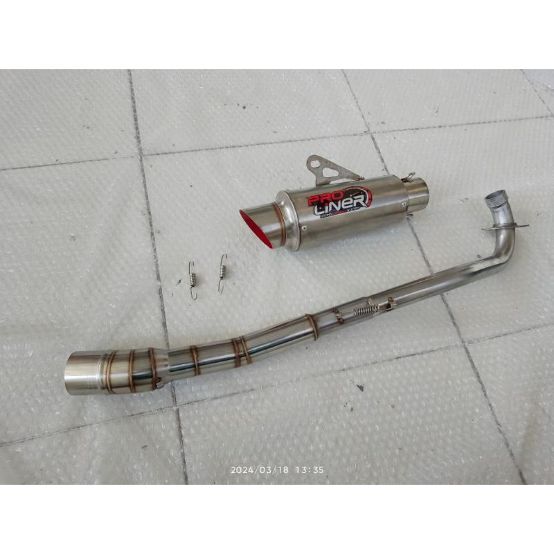 Knalpot Racing Proliner Short Untuk Motor Bebek Jupiter Burhan Smash Astrea Grand Vega R Revo Fit