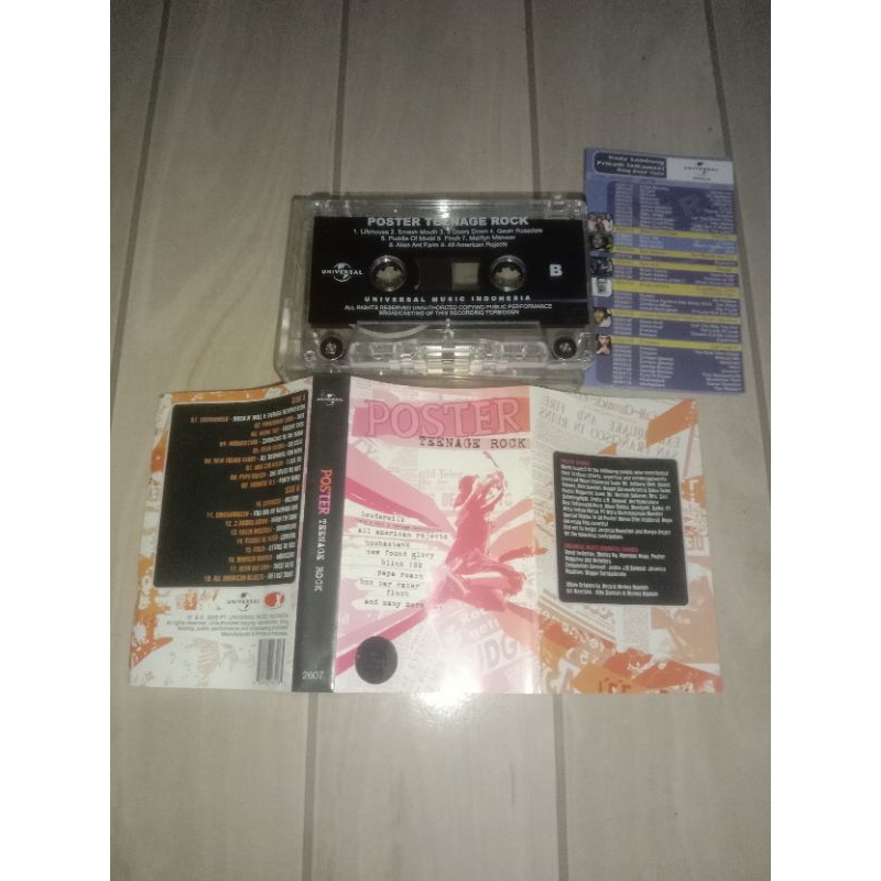 kaset pita kompilasi poster teenage rock