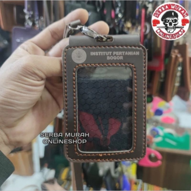 

HOLDER KALUNG ID CARD LOGO IPB BOGOR MODEL LIPAT COKLAT BEST QUALITY PREMIUM