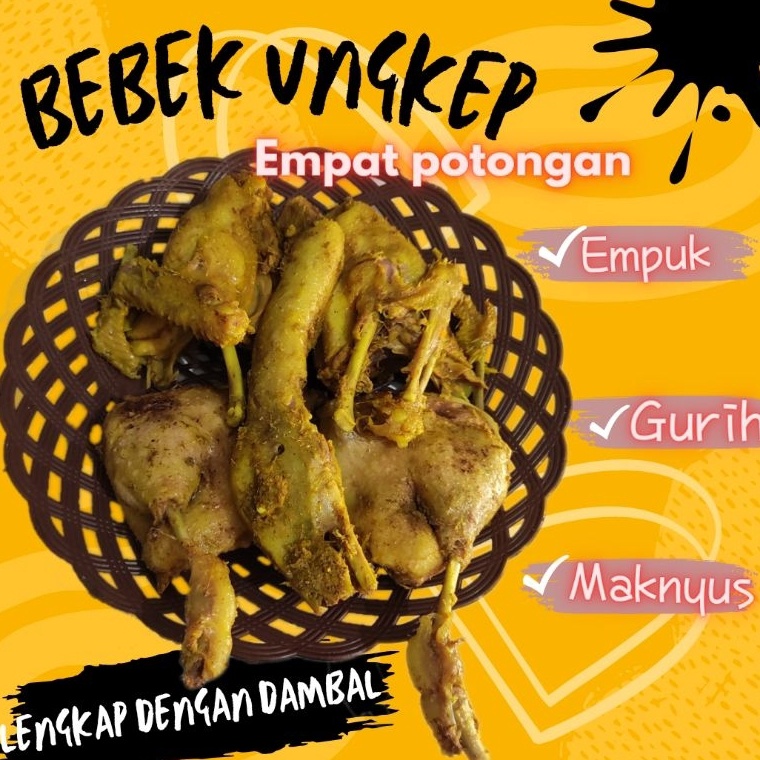 

MVG358 Terbaru BEBEK UNGKEP EMPUK 1EKOR POTONG 4 SUDAH DENGAN SAMBAL