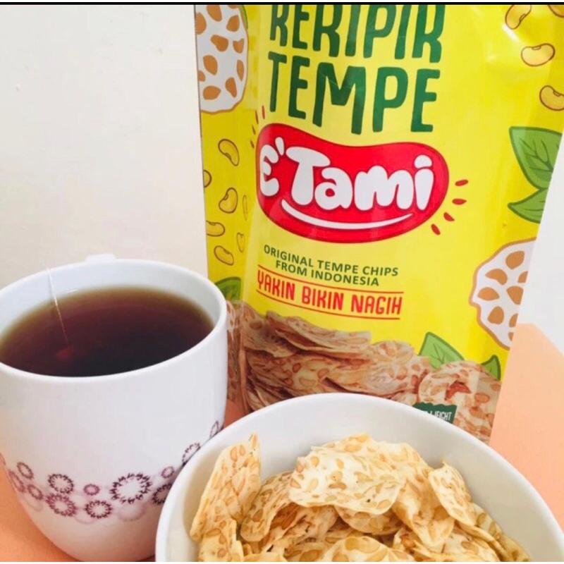 

Kripik tempe E-tami 140 gram, sehat dan nikmat, sekali coba pas pengen nambah lagi