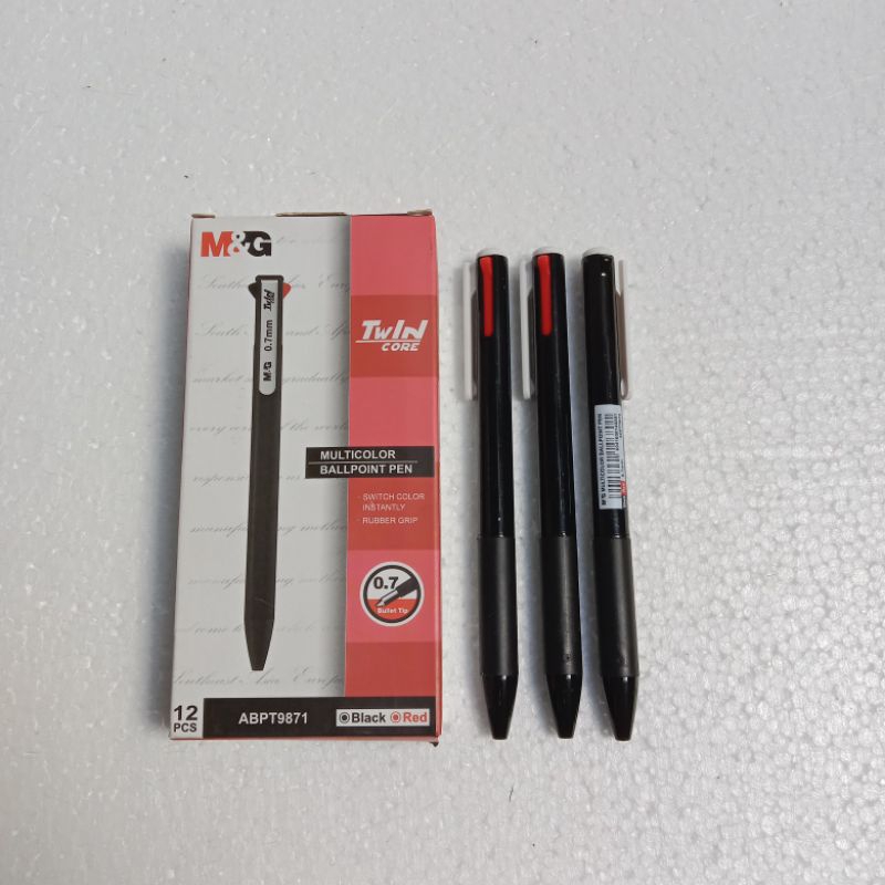 

KF | Pulpen M&G Multicolor Pen 0,7 mm Twin Core ABPT9871 Merah Hitam - SATUAN