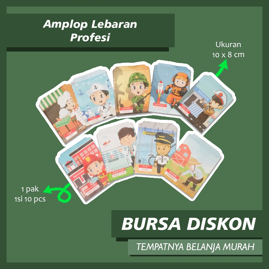 

Amplop Lebaran Angpau Uang Idul Fitri isi 10 Amplop THR Ramadhan Amplop THR Viral Random
