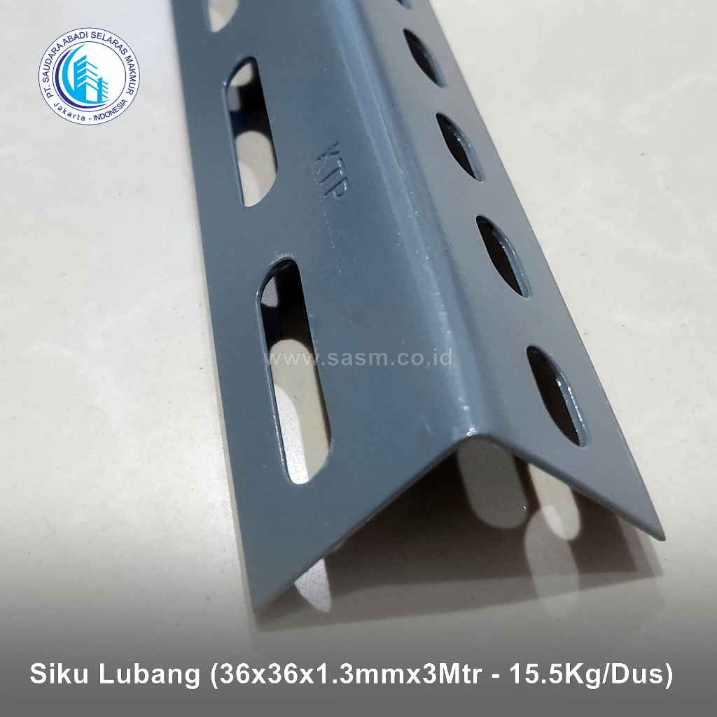 Besi siku lubang 3 meter 1.3mm