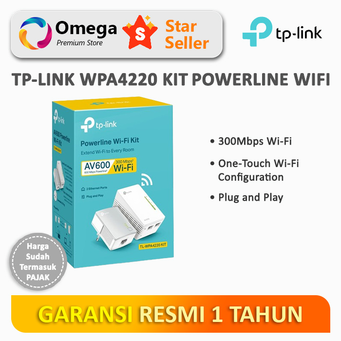 TP-Link WPA4220 KIT AV600 Powerline Wi-Fi Kit