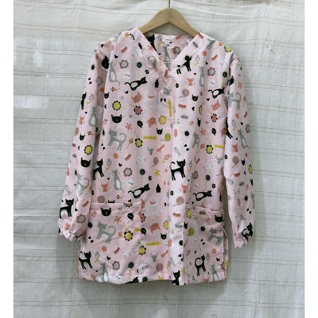 Baju jaga dokter / Baju perawat / Baju KoAs motif Karakter