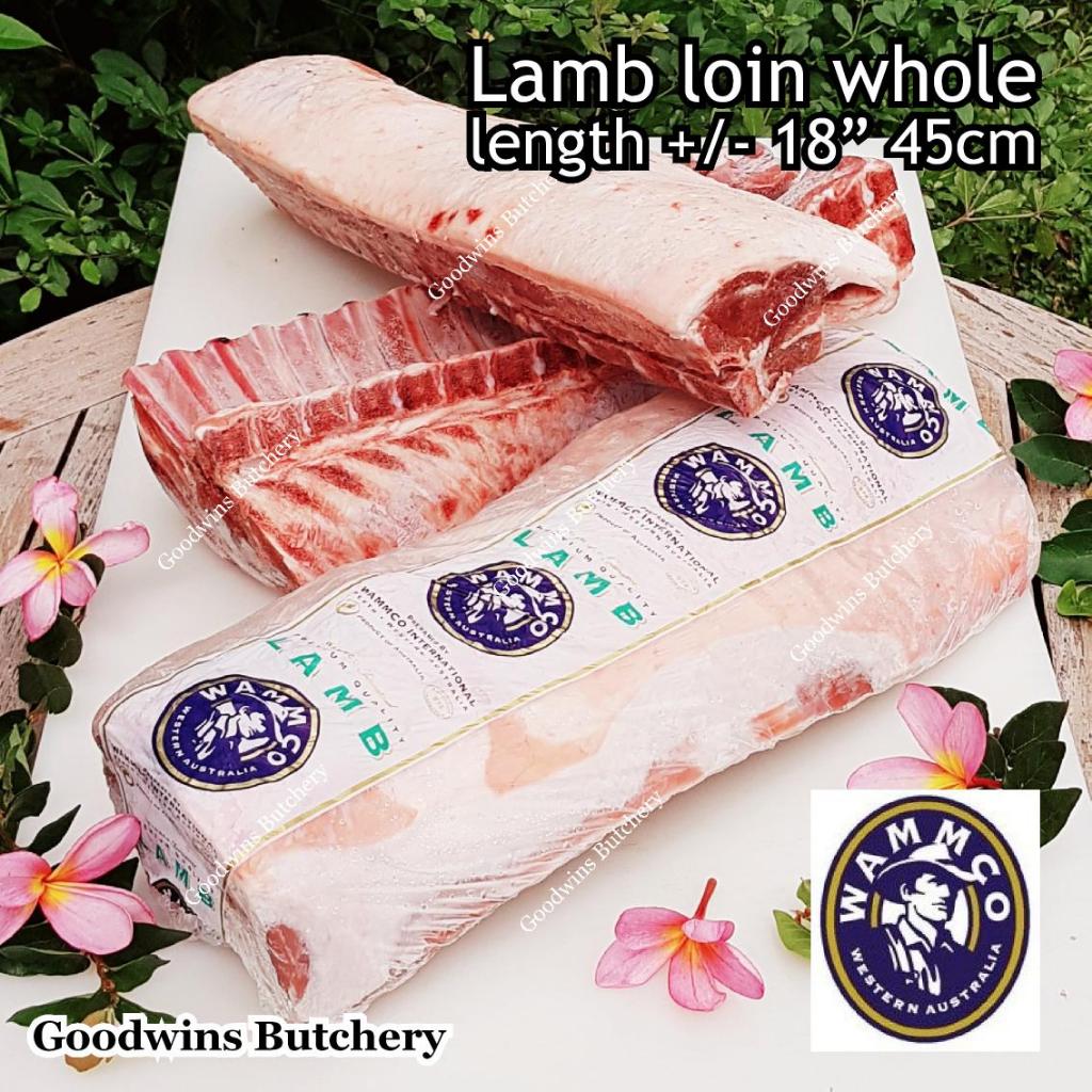 

1.7-2.3kg LAMB LOIN whole DAGING IGA utuh DOMBA MUDA frozen Australia imported brand Wammco / WhiteStripe