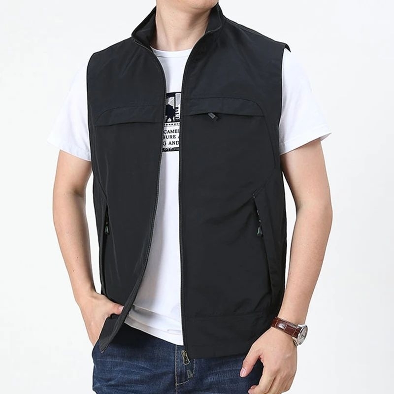 Rompi vest pria rompi outdoor rompi lapangan