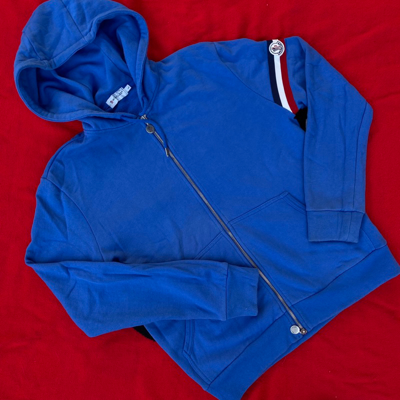 Moncler Zipper Hoodie Blue