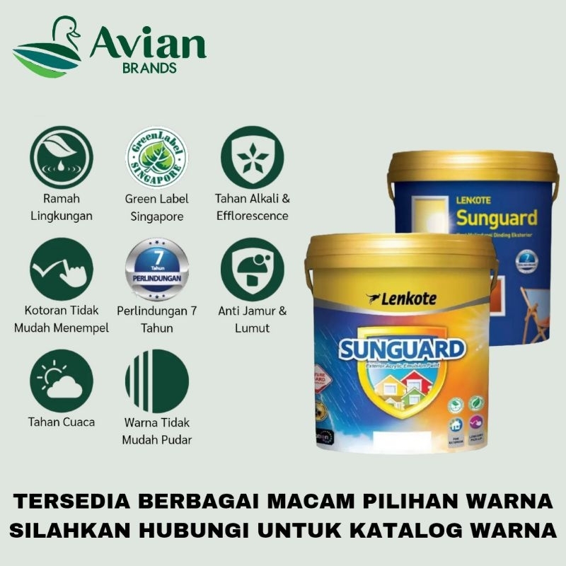 Cat Tembok Ekserior LANKOTE SUNGUARD 20 Liter / Cat Tembok Luar EXTERIOR Avian Brand