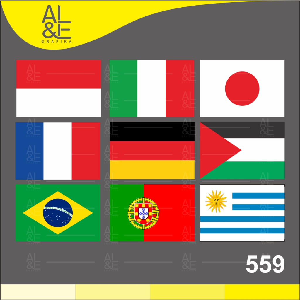 

559 - Stiker Bendera di Pipi, Sticker Vinyl, Cetak Premium Indoor, Tahan Air