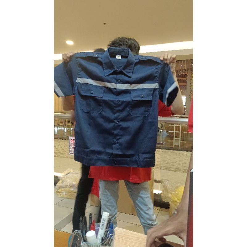 Baju Atasan Kerja Lengan Pendek Wearpack Safety Lengan Pendek