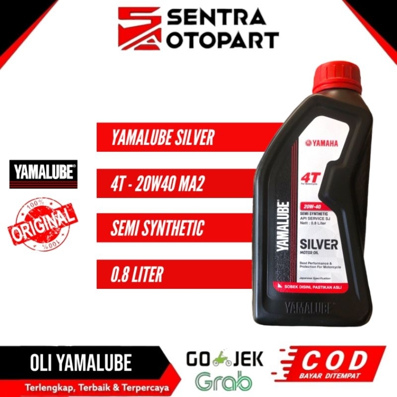 Oli yamalube silver sae 20w 40 20w40 oli motor bebek 800ml 0.8 liter original YGP