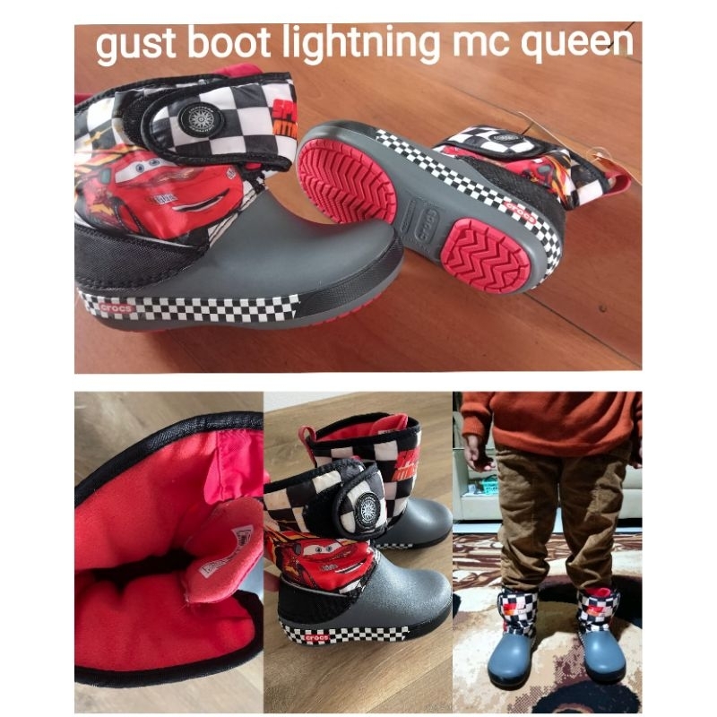 CROCS BOOTS CARS HOTWHEELS REJECT ANAK LAKI
