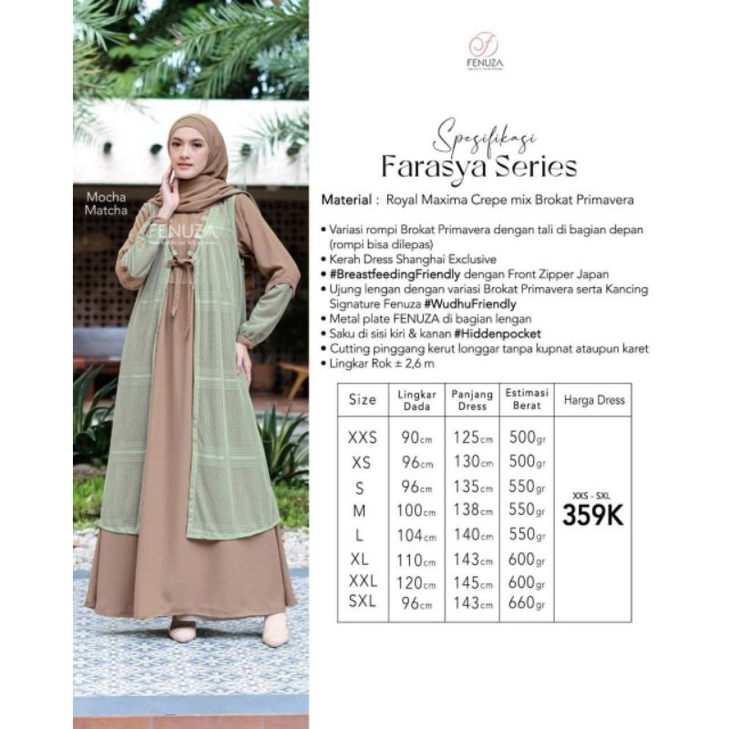 Farasya Gamis Brukat Kombinasi Pakaian Wanita Muslim Terbaru Premium Baju Kondangan Syari Baju Lebaran Terbaru Brokat Dress by Fenuza