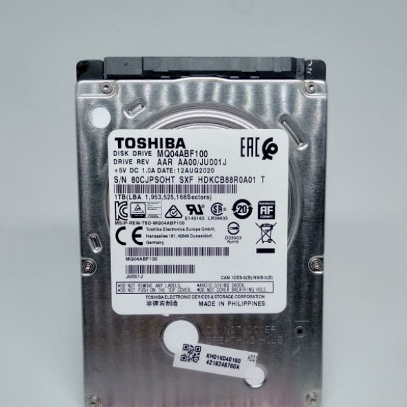 HARDISK LAPTOP 1TB Sata TOSHIBA - hdd notebook laptop toshiba 1tb