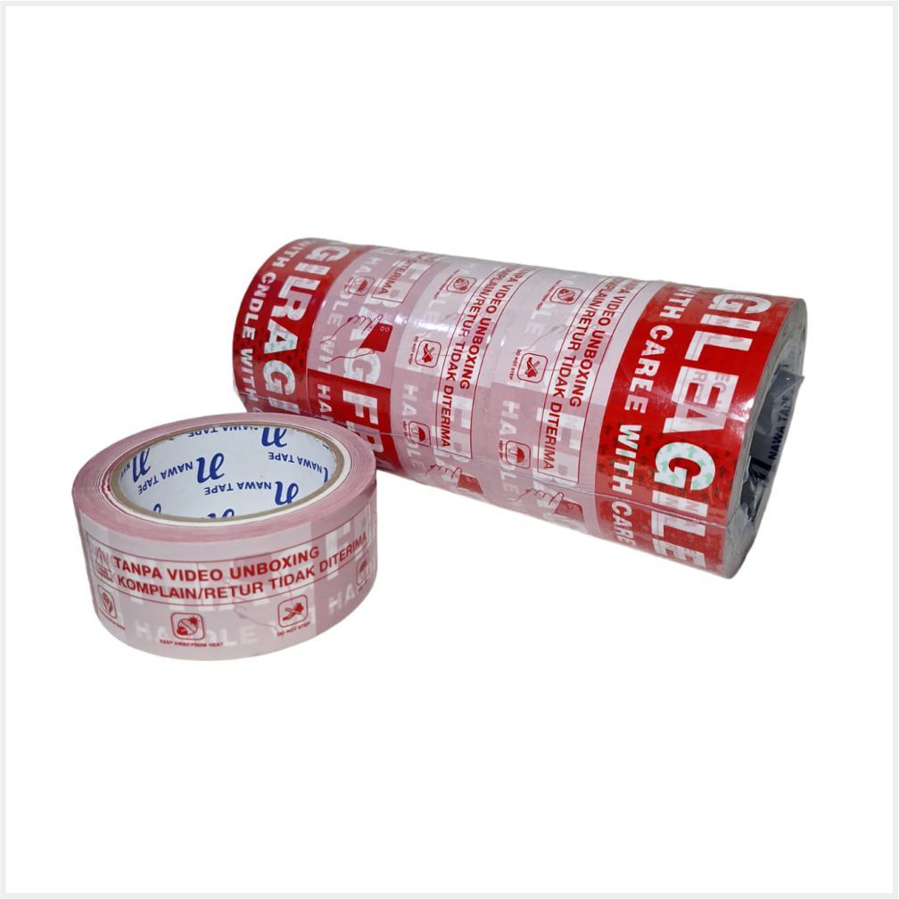 

rtc LAKBAN FRAGILE VIDEO UNBOXING PANJANG 100 YARD 6 pcs