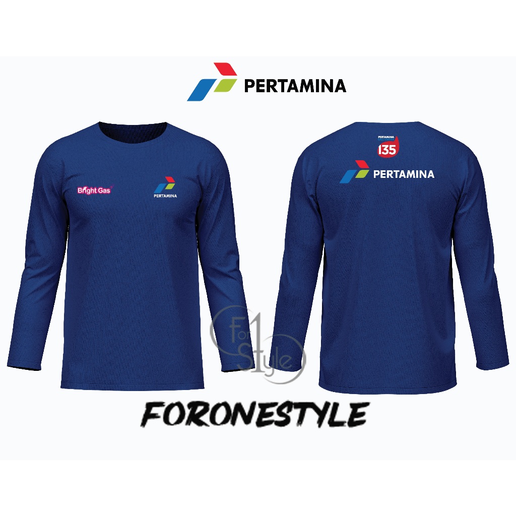 KAOS LENGAN PANJANG PERTAMINA - TSHIRT KAOS LENGAN PANJANG PERTAMINA - CATTON COMBAD 30S