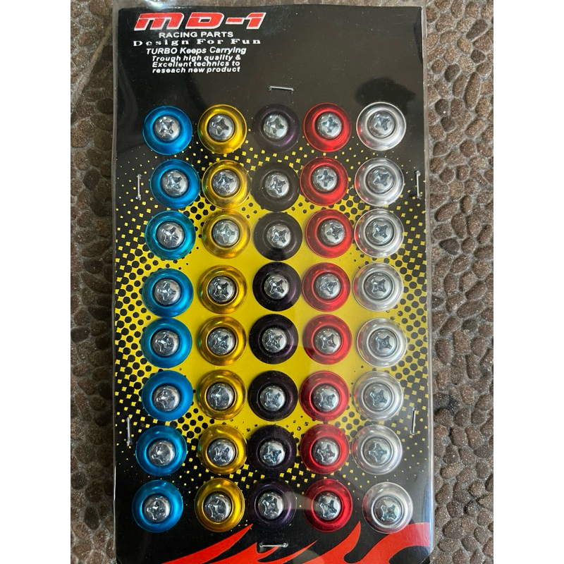 baut ring baut obeng + ring monel almunium / baut plat nomor variasi