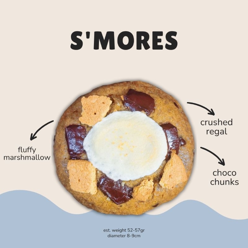 

soft baked cookies smores