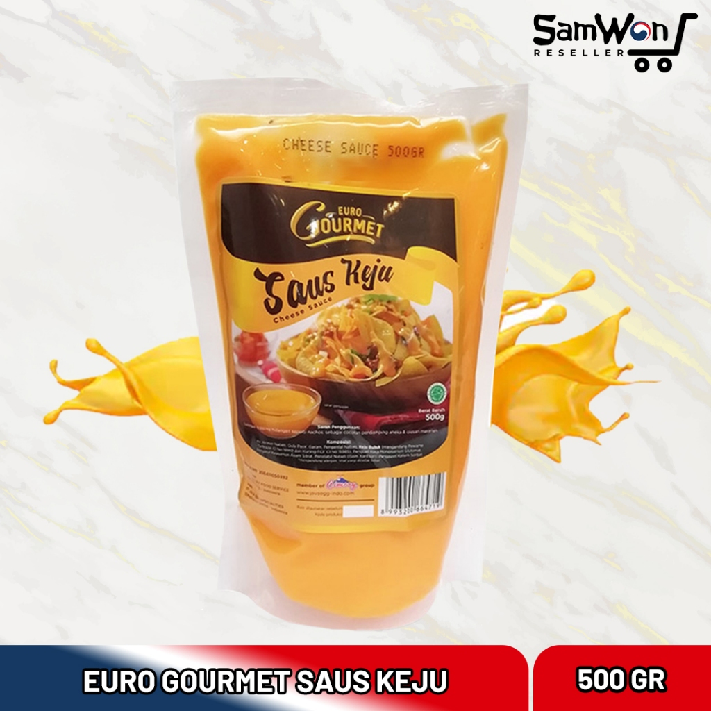 

EURO GOURMET SAUS KEJU 500gr - Cheese Sauce Topping Makanan Saos keju Siap Pakai