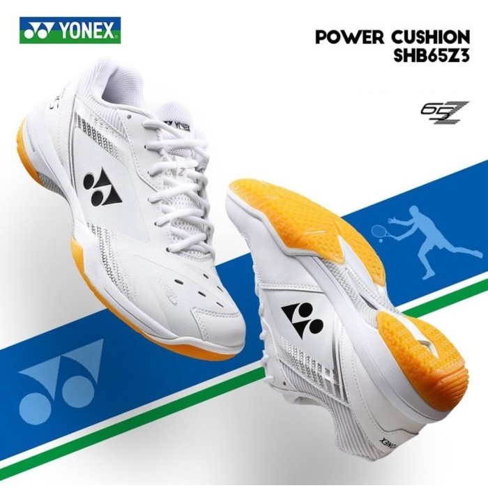 NEW  Sepatu Badminton Power Cushion Yonex SHB 65 Z3 / SHB 65Z3 MEN MAN White