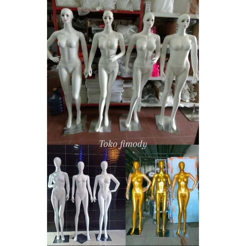 Patung Badan / Patung Full Body Wanita Alient Putih / Wanita Botak Putih / Patung Jassby / Tanpa Kep