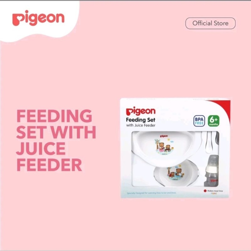 Pigeon feeding set
