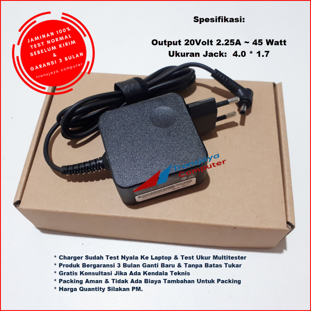 Charger Adaptor Ideapad Slim 3 14IIL05 15IIL05 15ITL6 14IML05 141ADA05 14ITL6 14IGL05 14IIL05 14ITL0